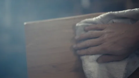 Cleaning table Stock Footage 107090063