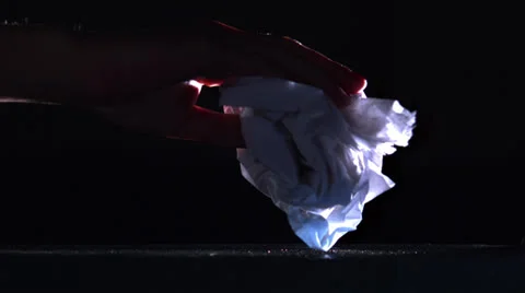 CLEANING TABLE WITH TISSUE Stock Footage 25275740