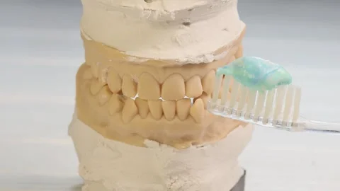 Cleaning teeth concept Stock Footage 281160763