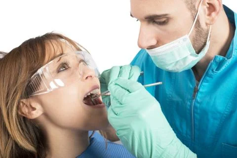 Cleaning of the teeth Stock Photos
