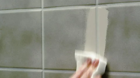 Cleaning Tile Grouting GT0832 Video stock 130979254