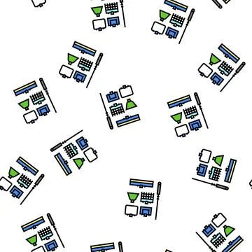 Cleaning tools aquarium fish vector seamless pattern Illustrazione stock