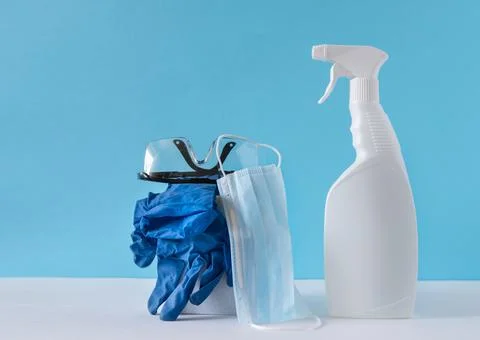 Cleaning tools for different surfaces in the premises. Concept of cleaning se Stock Photos
