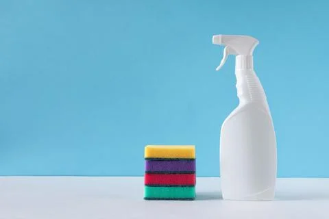 Cleaning tools for different surfaces in the premises. Stock Photos