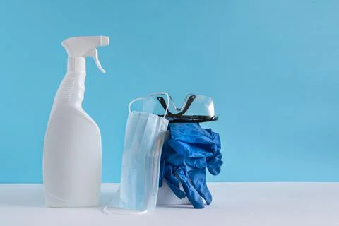 Cleaning tools for different surfaces in the premises. Stock Photos
