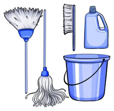 Cleaning tools Stock Illustration
