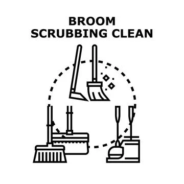 Cleaning tools set for household tasks illustrating hygiene Stock Illustration
