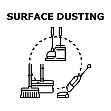 Cleaning tools for surface dusting and hygiene maintenance Иллюстрация