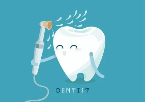 Cleaning tooth Stock Illustration