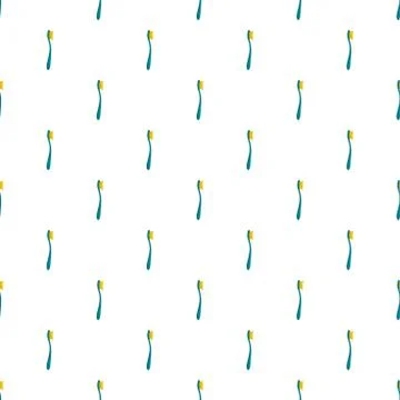 Cleaning toothbrush pattern seamless vector Stock Illustration
