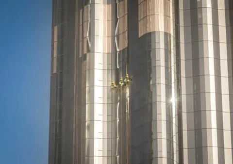 Cleaning the towers Stock Photos