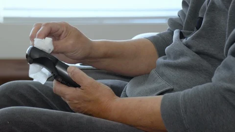 Cleaning TV Remote 動画素材 127206971