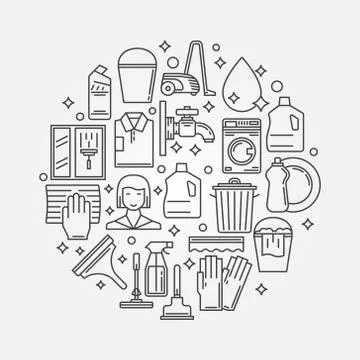 Cleaning vector illustration Stock Illustration