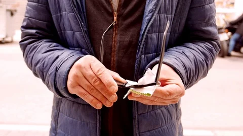 Cleaning vision glasses Stock Footage 106344924