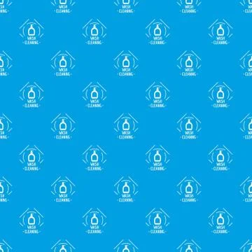 Cleaning wash pattern seamless blue Stockillustratie