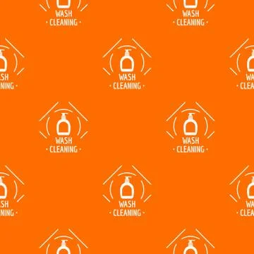 Cleaning wash pattern vector orange 库存插图