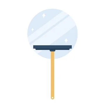 Cleaning window and glass surface Stock Illustration