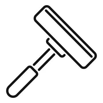 Cleaning window cleaning tool with plastic handle for washing Illustration