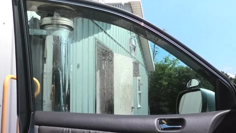 Cleaning a Window Stock Footage 145233437