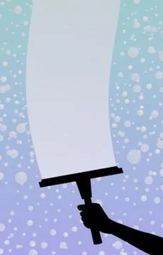 Cleaning Window Stock Illustration