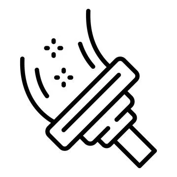 Cleaning window mop icon, outline style Stock Illustration
