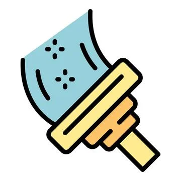 Cleaning window mop icon vector flat Stock Illustration