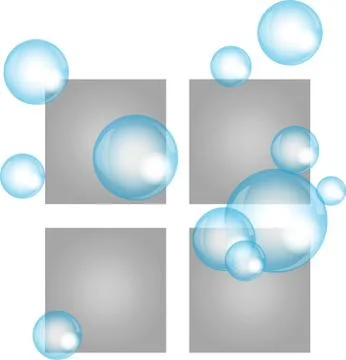 Cleaning windows, cleaning, soap bubbles, logo Stock Illustration
