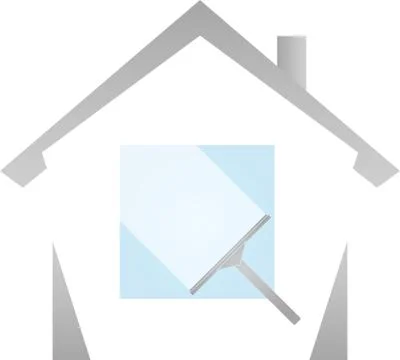Cleaning windows, house, cleaning, cleaning company, logo Stock Illustration