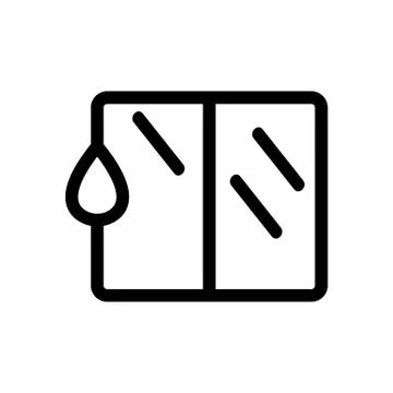 Cleaning the windows of the vector icon. Isolated contour symbol illustration Stock Illustration