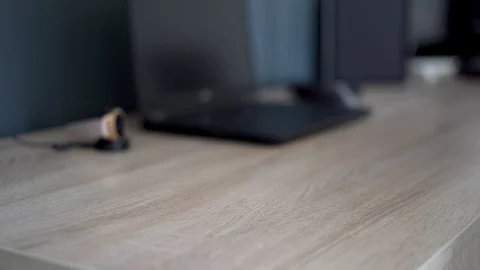 Cleaning  the workplace at home Stock Footage 128245481