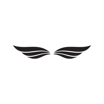 Cleanly drawn, smooth wings. Vector Illustrazione stock