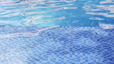 A cleanly-maintained swimming pool, wave Stock Footage 277495886
