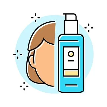 Cleanse face face cleanser intimate care color icon vector illustration Stock Illustration