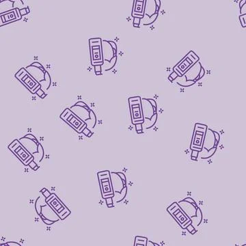 Cleanse face face cleanser intimate care line seamless pattern Illustrazione stock