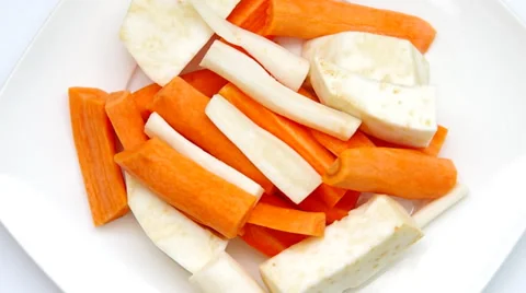 Cleansed and washed vegetables Stock Footage 35508700