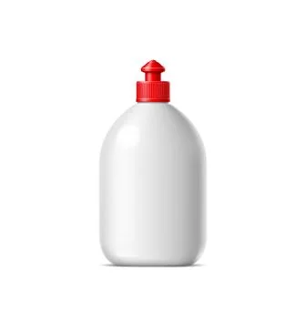 Cleanser container, detergent bottle 3d mockup Stock Illustration
