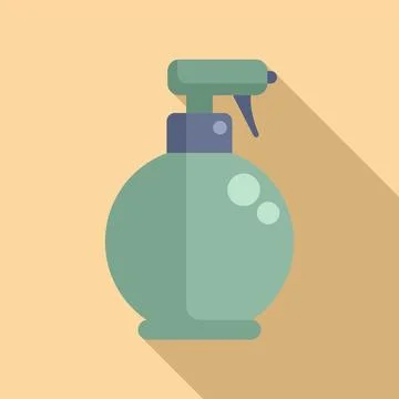 Cleansing container nozzle icon flat vector. Palm wash hand Ilustración de archivo
