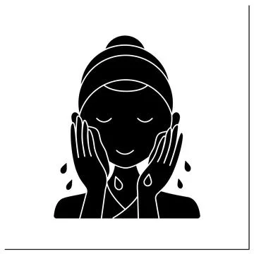 Cleansing glyph icon Stock Illustration