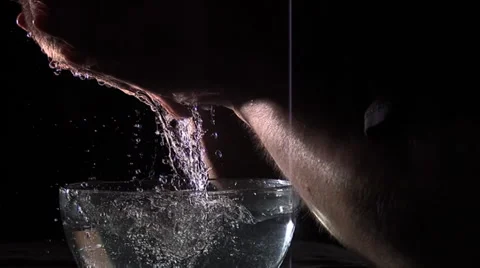 Cleansing his face. Stock Footage 50632501