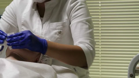 Cleansing of the neck Stock Footage 96002411