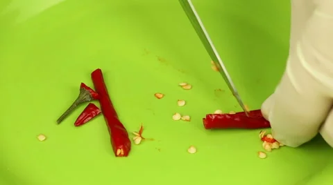 Cleansing сhile seeds Stock Footage 62633294