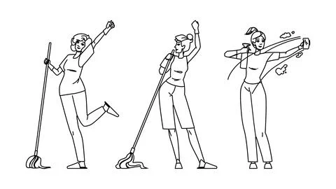 Cleanup spring cleaning vector Illustrazione stock