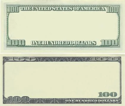 Clear 100 dollar banknote pattern Stock Illustration