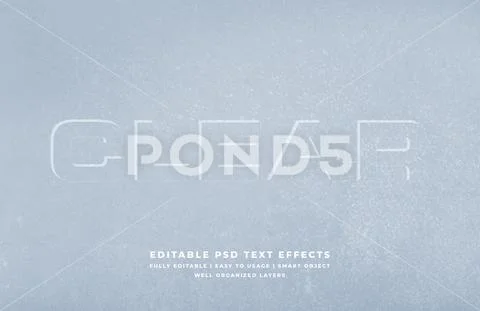 Clear 3d text style effect mockup - PSD Template PSD 템플릿