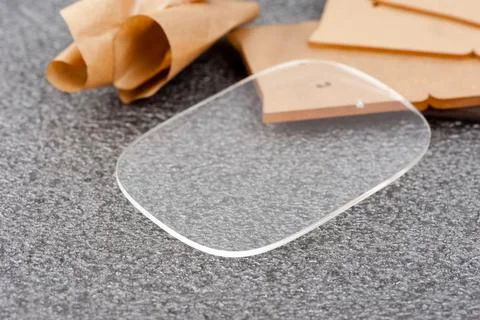 Clear acrylic template Stock Photos