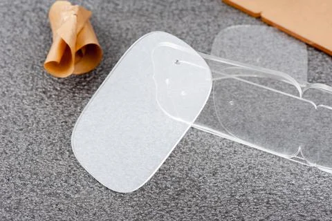 Clear acrylic template Stock Photos