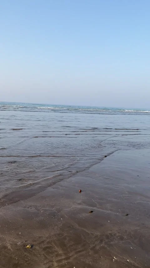 Clear and calm sea. Sunset. Vertical video Stock Footage 281262426