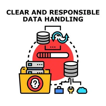 Clear and responsible data handling processing system イラスト素材