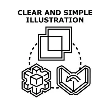 Clear and simple illustration concept design elements Illustrazione stock
