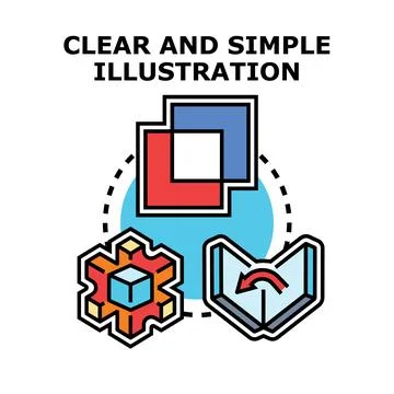 Clear and simple illustration concept design elements Stock Illustration